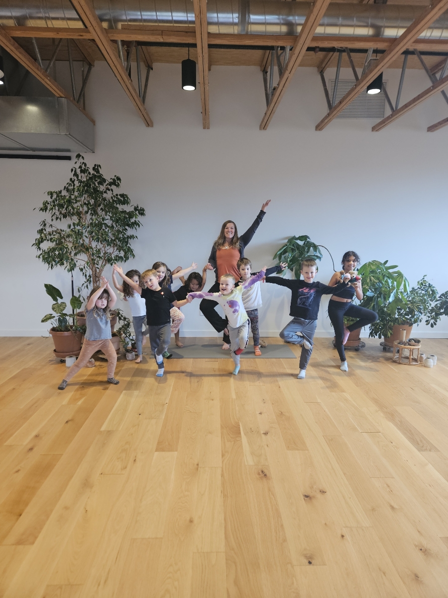 Kid yoga workshop at Yess Yoga in Minneapolis, MN